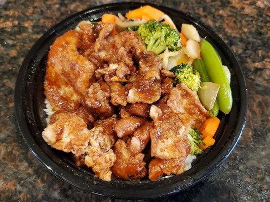 Hawaiian fried chicken bowl