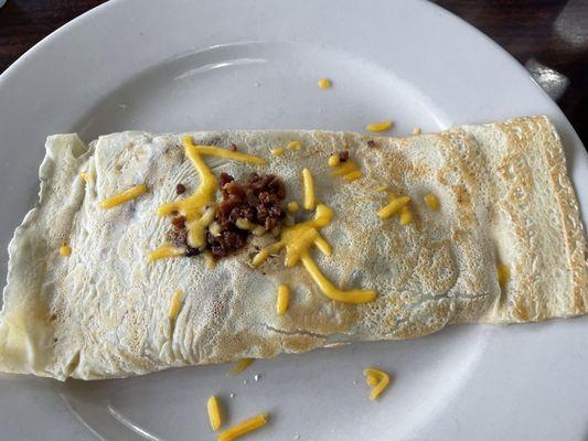 Bacon & Cheddar Crepes