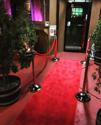 We provide a beautiful red carpet entry for your VIP guests!