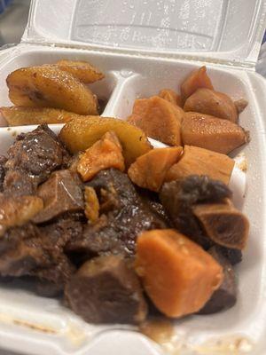 Oxtail, Yams, Plantains