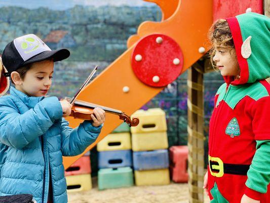 a special holiday concert in the sandbox