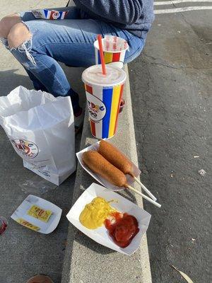 Original Corn Dogs and Lemonade