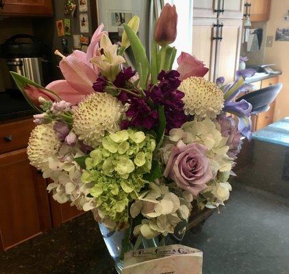 Beautiful anniversary arrangement from Preston Flowers