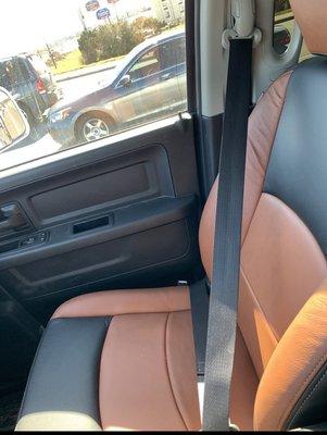 Two Tone Katzkin Leather upgrade by Texas Auto Tops, Austin, Texas.