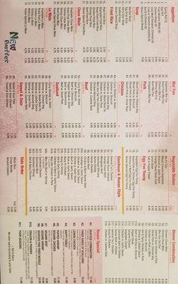 Take-Out Menu