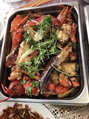 Ginger Scallion Fried Lobster! So yummy, fresh. My whole family absolutely love it!