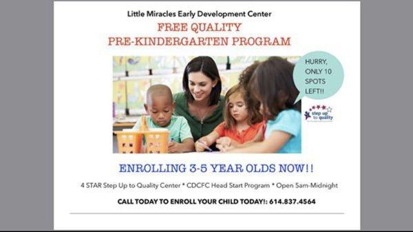 Register for our Pre-Kindergarten program today!