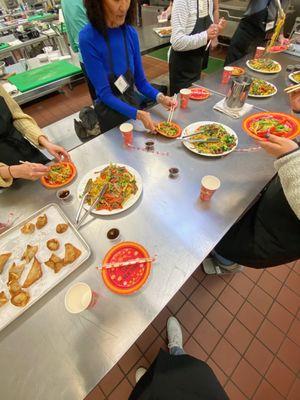 Eating together after class