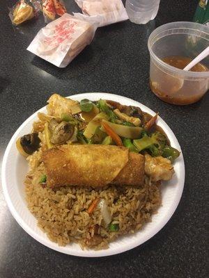 Chicken in Garlic Sauce and Hot and Sour Soup.