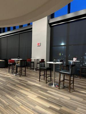 Seating area near the bar