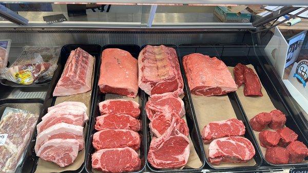 Come enjoy our amazing selection of Dry Age & fresh steaks, pork & chicken.