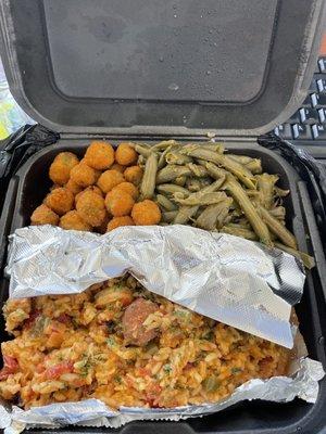 Jambalaya Meal with 2 Sides and Bread (Friday Only)Green Beans Fried Okra