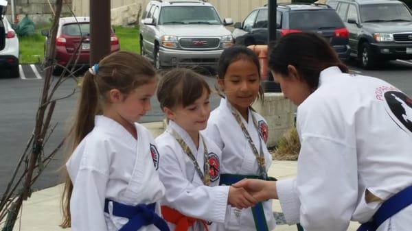 Medal presentation at the February tournament 2016