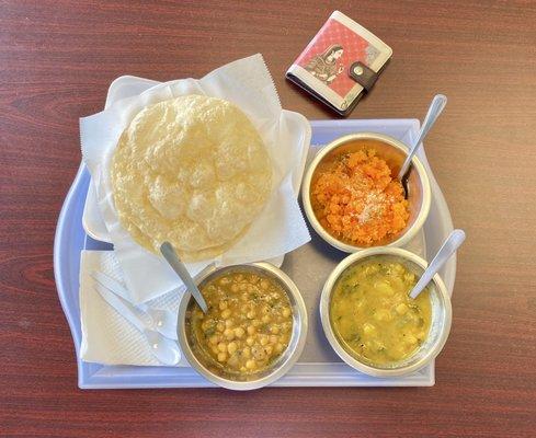 Halwa Poori for breakfast available only on weekends