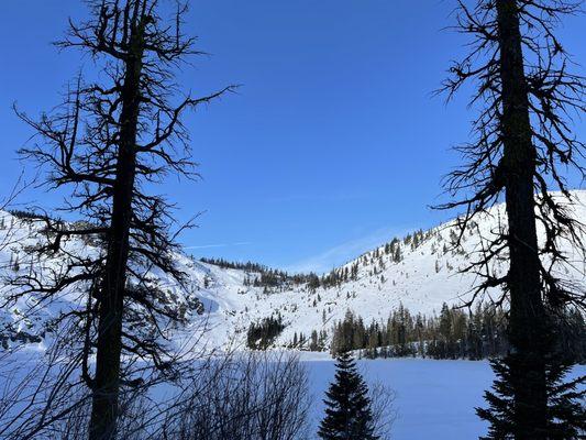 Castle lake - completely frozen over 3/3/21