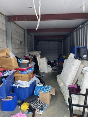 Full storage unit to clear out.