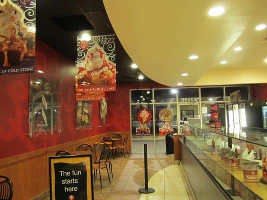 Cold Stone Creamery interior in Goldsboro, NC