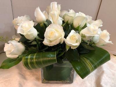 Two Dozen White Roses