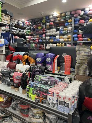 Lots of boxing / MMA STUFF to select from. Ask for David to get the best price and service