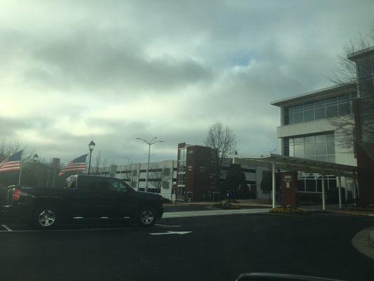 Parking deck for main entrance of hospital