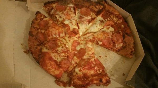 My hubbys pizza. Yuck.