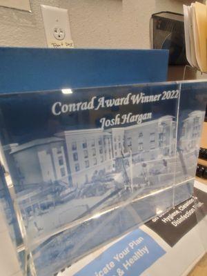 Hilton Garden Inn received the Conrad Award as we achieved top 5 ranking in all Hilton Garden Inn locations worldwide. Thank you Philips!