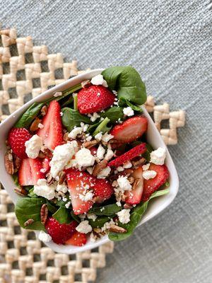 Strawberry Salad - 
Add chicken or shrimp