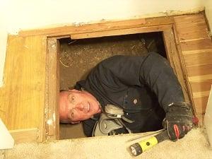 Crawlspace fun.