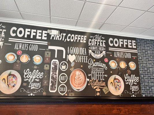 Coffee menu