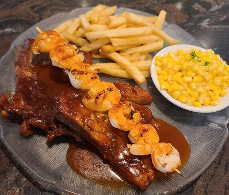 BBQ Ribs & Shrimp