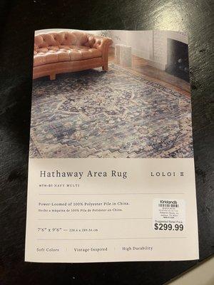 Hathaway Area Rug (vintage inspired )