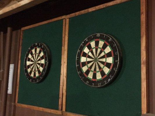 Dart boards, washer pits