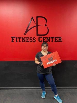 Joanne completed her 50th personal training session!