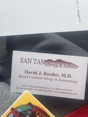 Dr.Reeder Card