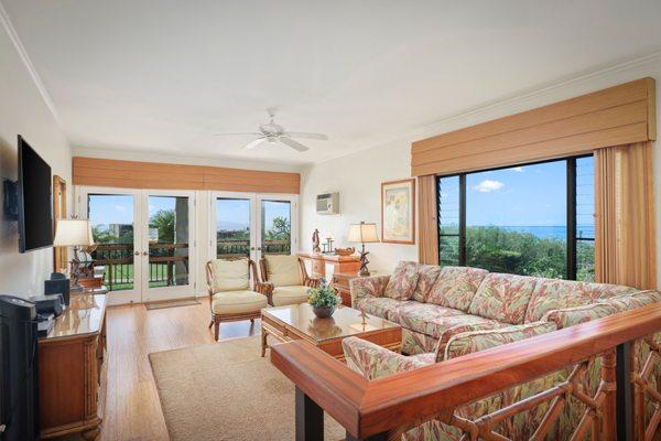 Aston Maui Hill - 2-Bedroom Ocean View - Living Area