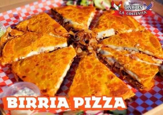 Birria pizza $28