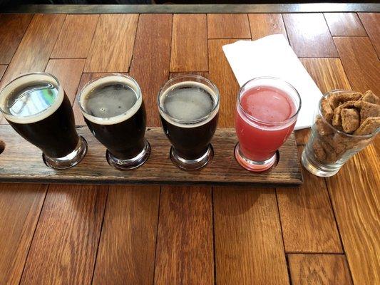 Flight of sours and stouts