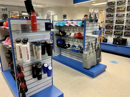 Inside: Some of Honda branded items in-stock at the Parts Department