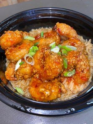 Bang bang shrimp over rice