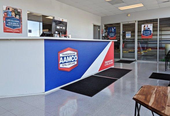 Aamco Transmission complete total car care. Beautiful, clean, large lobby area.