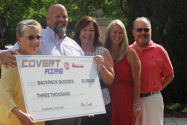 Backpack Buddies donation ceremony