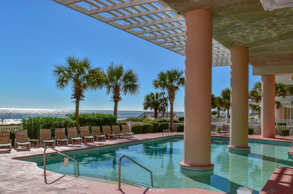 Ocean front condo pool