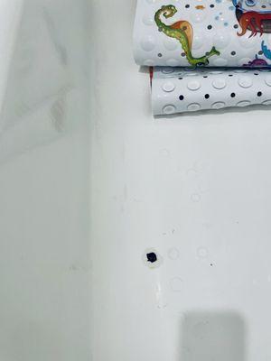 Bathtub after the first repair attempt