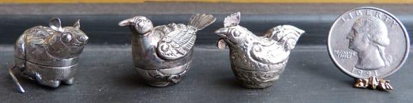 Hand-hammered metal betel boxes