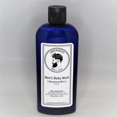 Rosemary Mint~8.0 oz. Bottle Body Wash, Our Body Wash is made with Men in Mind. Smell Good and Feel Good after a relaxing Shower.