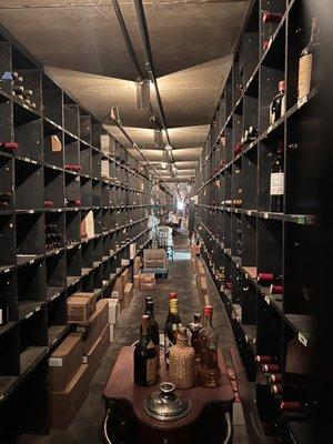 Amazing wine cellar.