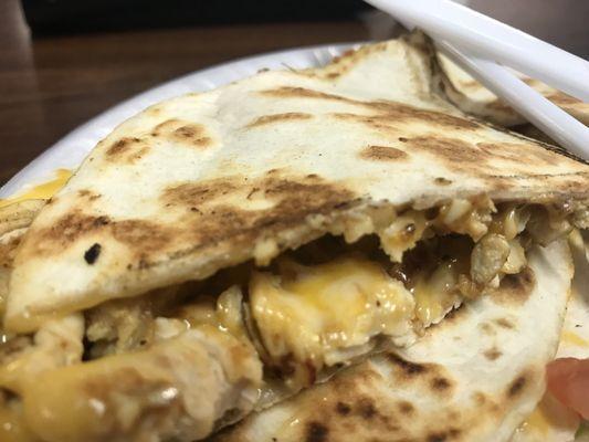 Close up quesadilla