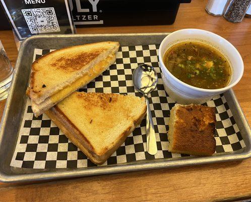 Green Chili and grilled cheese