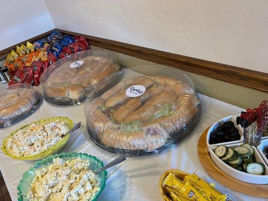 Sandwich Trays (Darla's Catering Specials) Darla's Club Sub, American Sub, & Italian Sub.