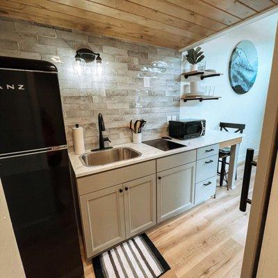 Tiny Home cabin interior kitchen